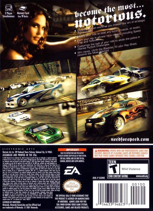 Need For Speed Most Wanted for gamecube screenshot