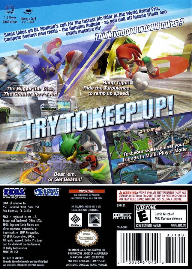 Sonic Riders ROM (ISO) Download for Sony Playstation 2 / PS2