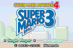 Super Mario Advance 4 - Super Mario Bros. 3 (Europe) (En,Fr,De,Es,It) for gba screenshot