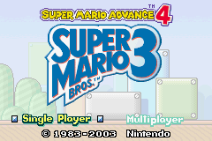 Super Mario Advance 4 - Super Mario Bros. 3 for gba screenshot