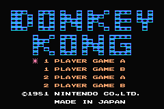 Classic NES Series - Donkey Kong (USA, Europe) for gba screenshot
