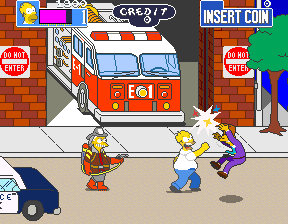 The Simpsons (4 Players World, set 1) for mame screenshot