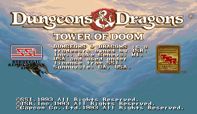 Dungeons&Dragons: Tower of Doom (Euro 940412) for mame screenshot