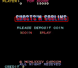 Ghosts'n Goblins (World? set 1) for mame screenshot