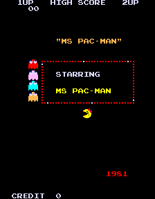 Ms. Pac-Man for mame screenshot