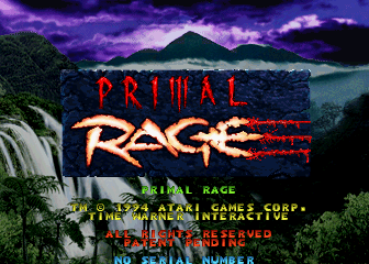 Primal Rage (version 2.3) for mame screenshot