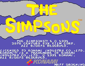 The Simpsons for mame screenshot