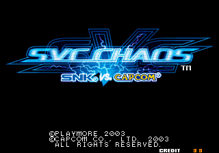 SNK vs. Capcom - SVC Chaos for mame screenshot