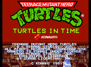 Teenage Mutant Hero Turtles - Turtles in Time for mame screenshot