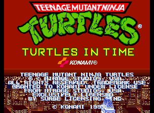 Teenage Mutant Hero Turtles - Turtles in Time for mame screenshot
