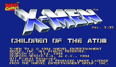 X-Men: Children of the Atom for mame screenshot