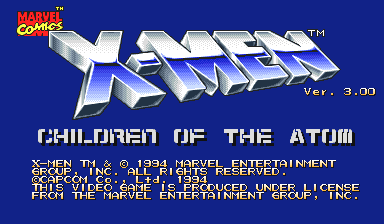X-Men: Children of the Atom for mame screenshot