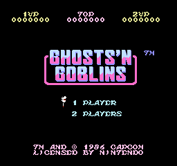 Ghosts'n Goblins for nes screenshot