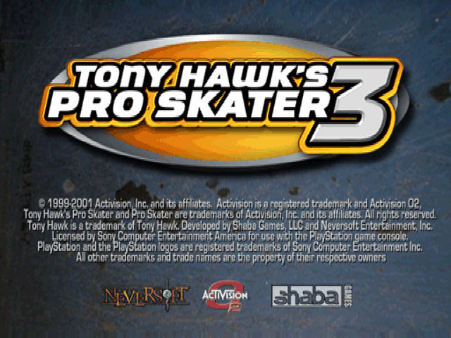 Tony Hawks Pro Skater 3 Sony PlayStation (PSX) ROM / ISO Download - Rom  Hustler