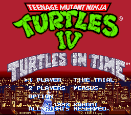 Teenage Mutant Ninja Turtles IV - Turtles in Time for snes screenshot